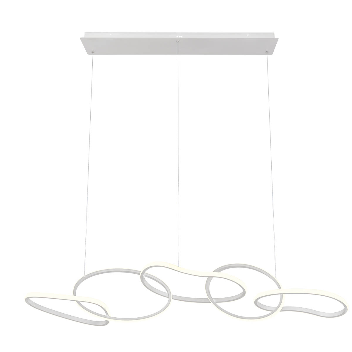 Bias Pendant lamp 5 diffusers Bianco Opaco CCT