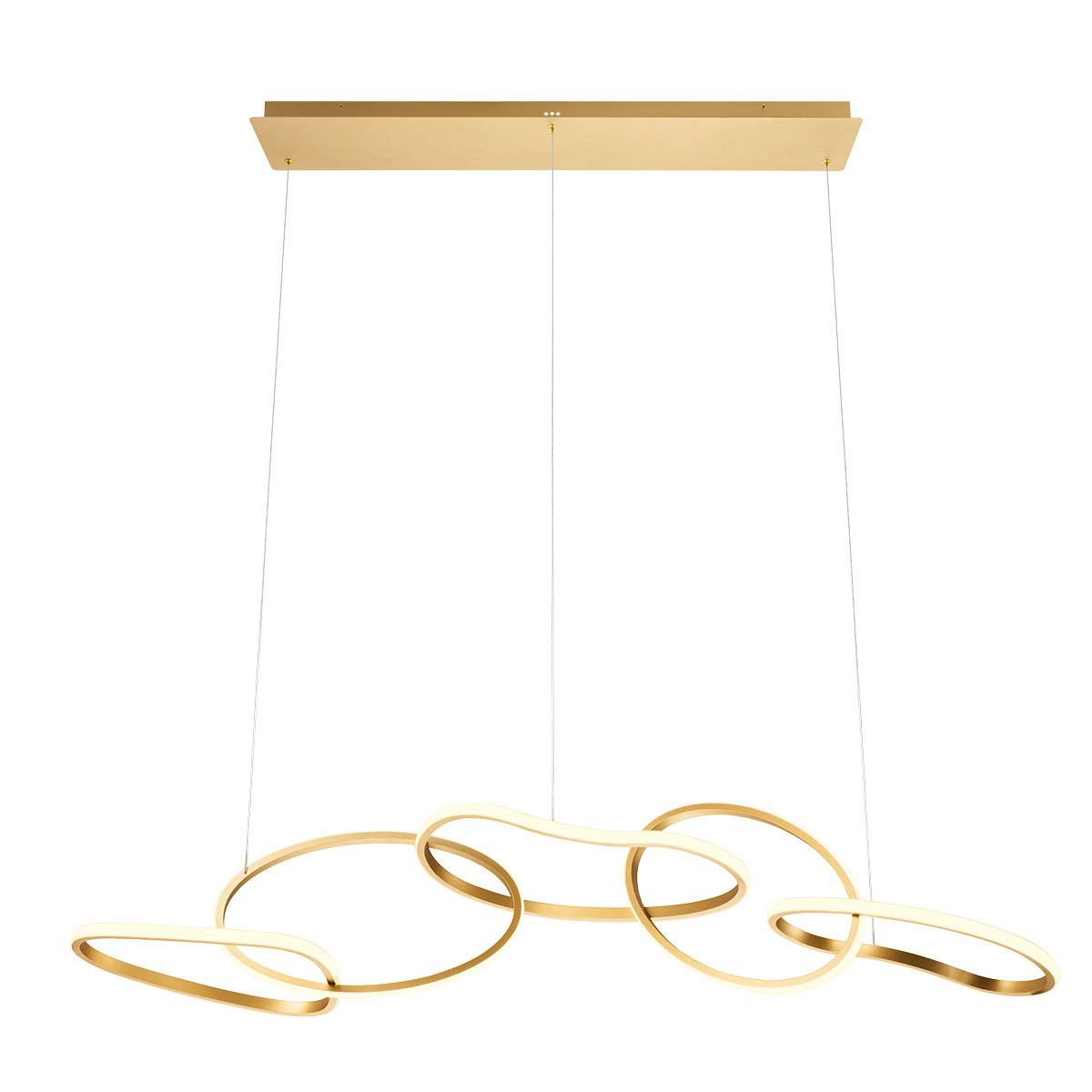 Bias Pendant lamp 5 diffusers Oro Opaco CCT
