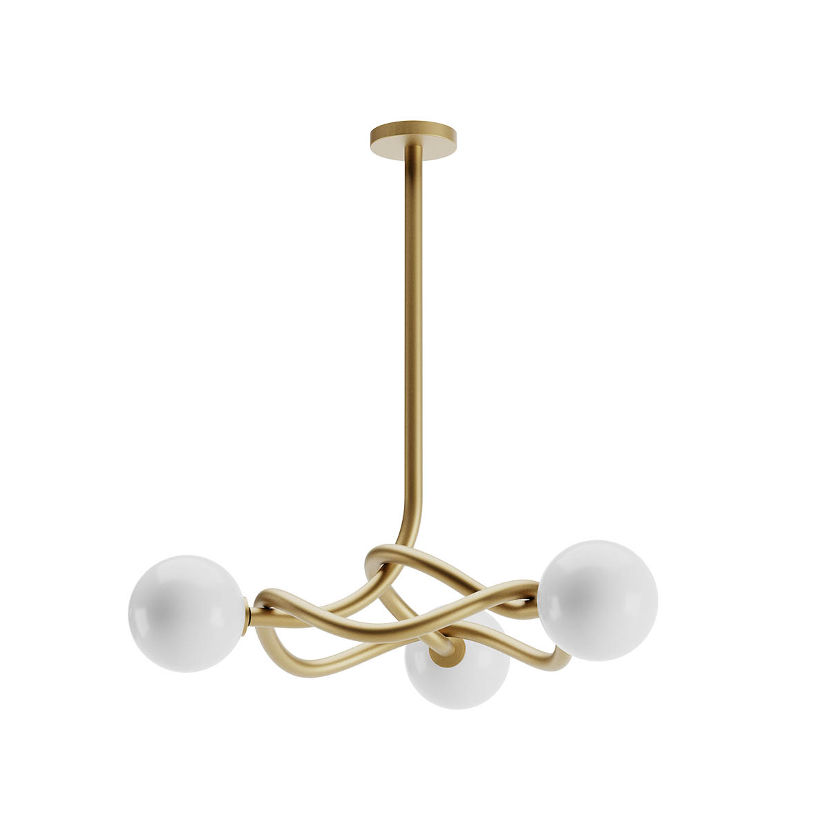 Confusio Pendant lamp 3 diffusers Oro Opaco