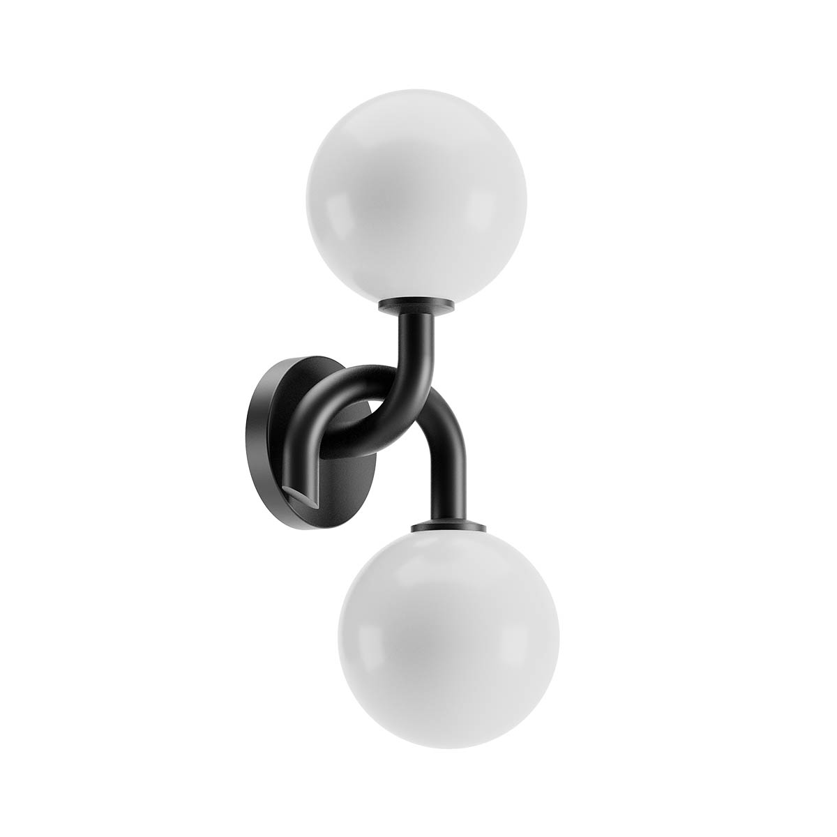 Confusio Wall lamp 2 diffusers Nero Opaco