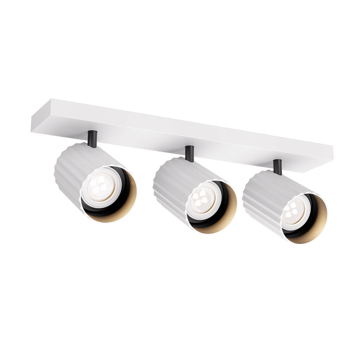 Delphi Ceiling lamp Orientable 3 spots Bianco Opaco