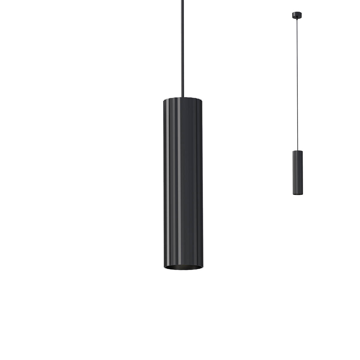 Delphi Pendant lamp 300mm Nero Opaco