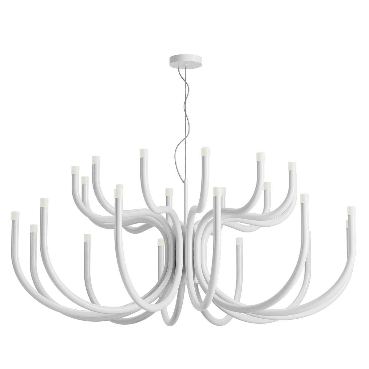 Luxor Pendant lamp 12 arms Bianco Lucido 3000K