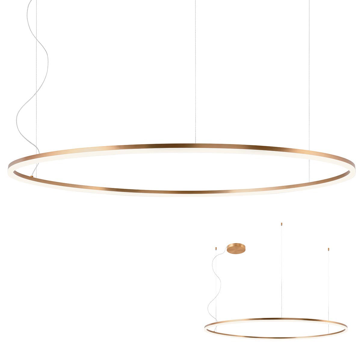 Orbit Pendant lamp Orbit Suspended Single ⌀1500 Bronzo 3000K Dimmerabile Triac