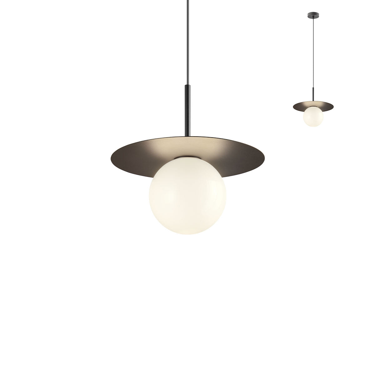 Plato Pendant lamp Ø150 Nero Opaco