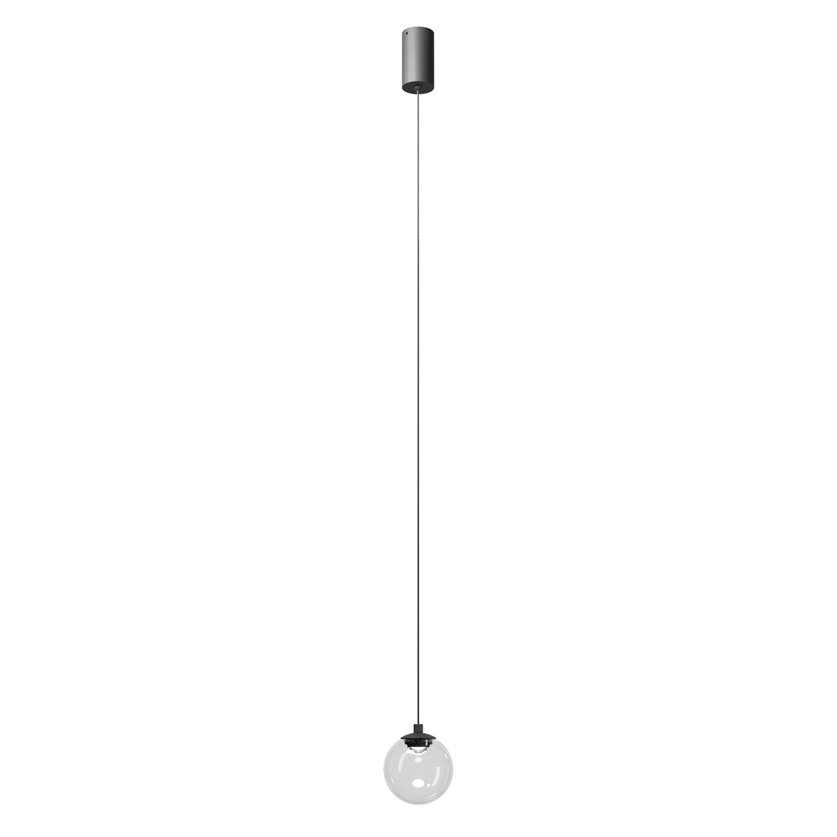 Irides Pendant lamp Ø100 Nero Opaco/Trasparente 2700K