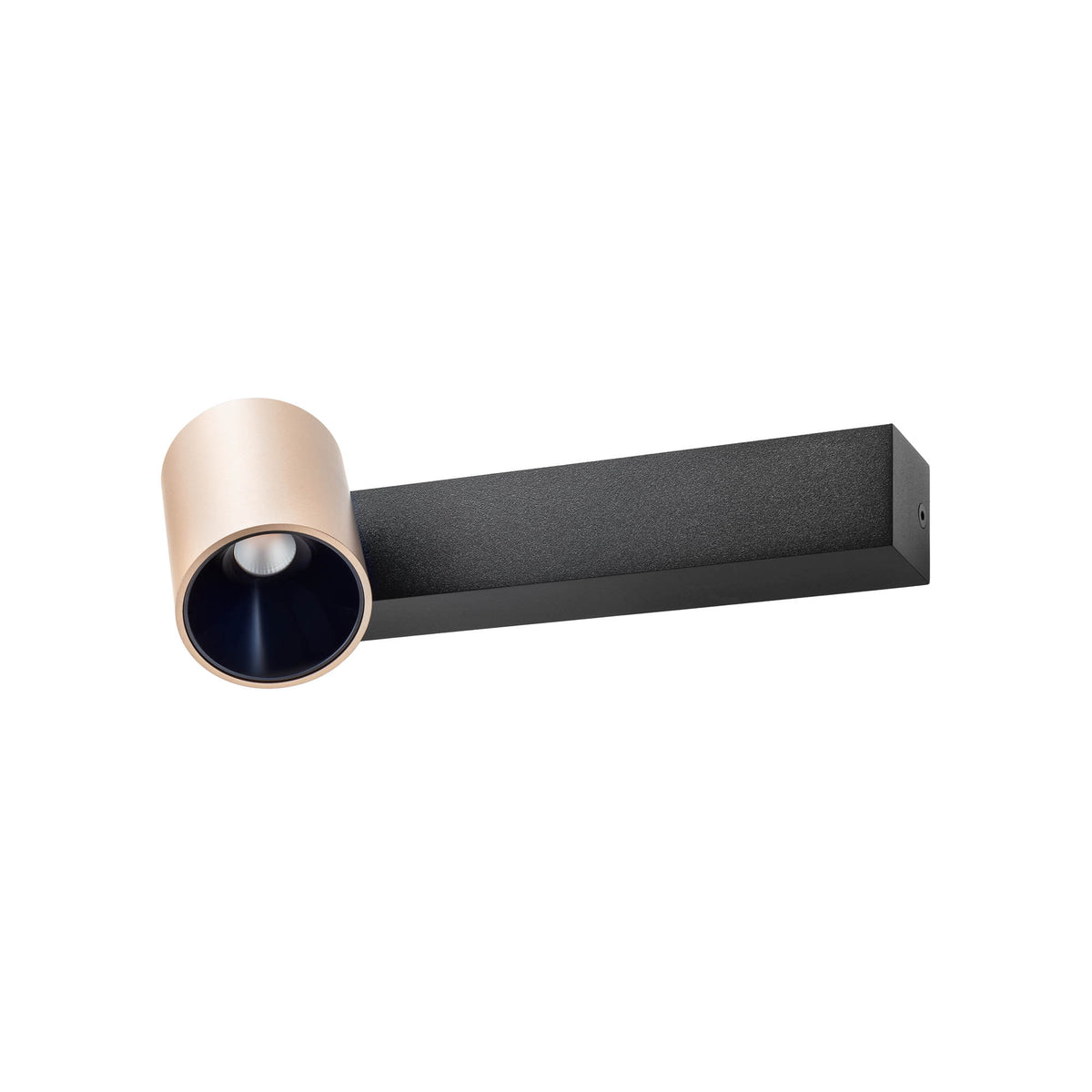 Takto Ceiling lamp Single spot on canopy Nero Opaco/Silver Coffee 3000K