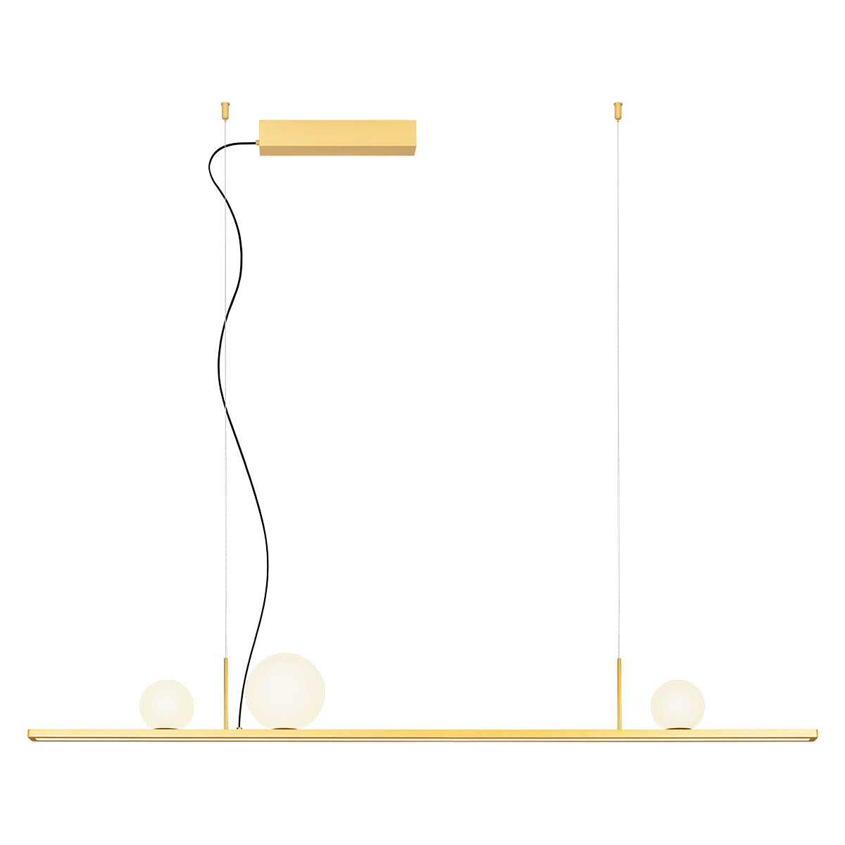 Dune Pendant lamp 1200 mm Brass Gold/Opal Glass 2700K