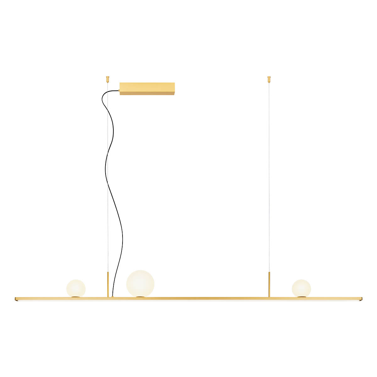 Dune Pendant lamp 1500 mm Brass Gold/Opal Glass 3000K
