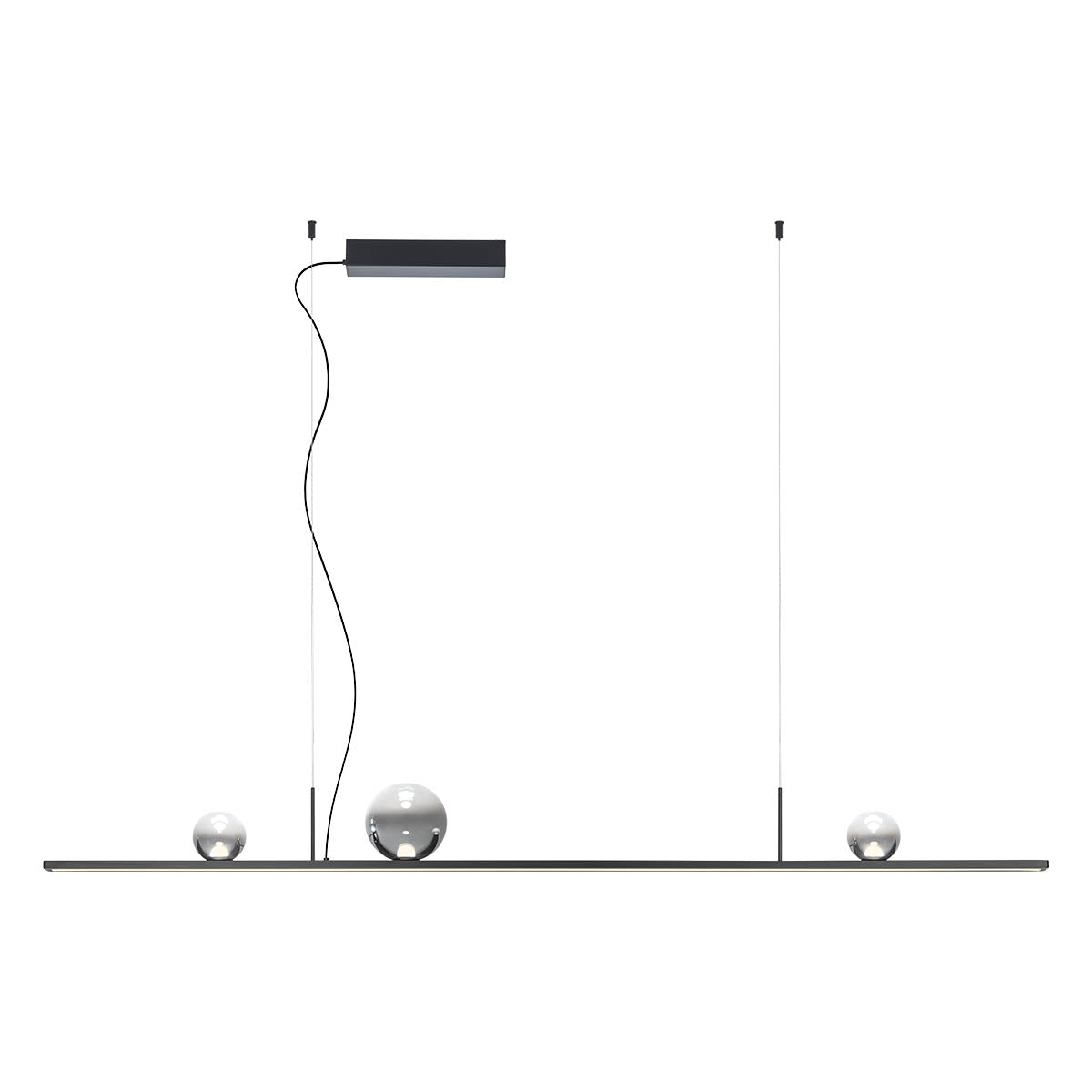 Dune Pendant lamp 1500 mm Sand Black/Gradient Smoke 3000K