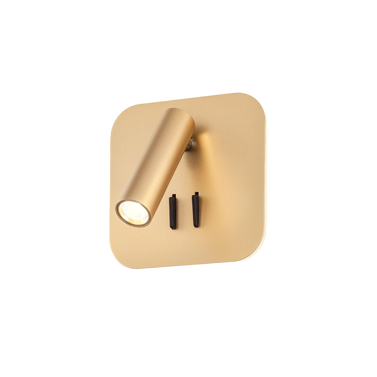 Quda Wall lamp Square base Matt Gold 2700K