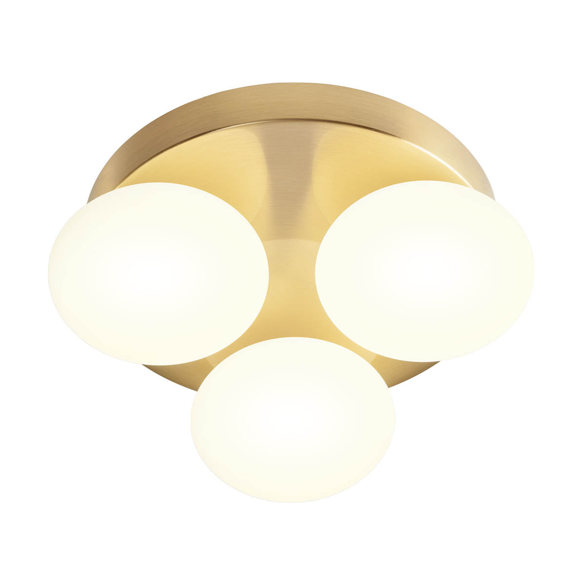 Ovum Ceiling lamp 3 Lights Brushed Brass