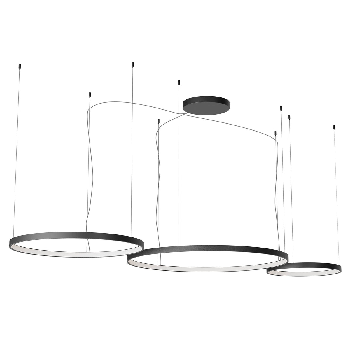 Orion Pendant lamp Triple Ø500/Ø750/Ø1000 Foggy Nickel Dimmable Dali